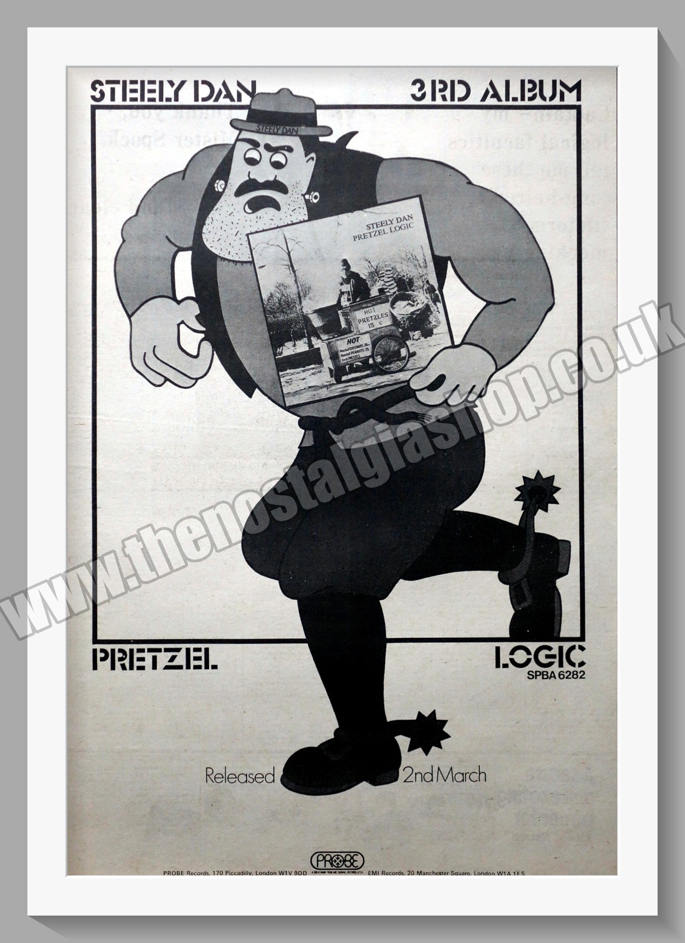 Steely Dan Pretzel Logic. Original Advert 1974 (ref AD14888)