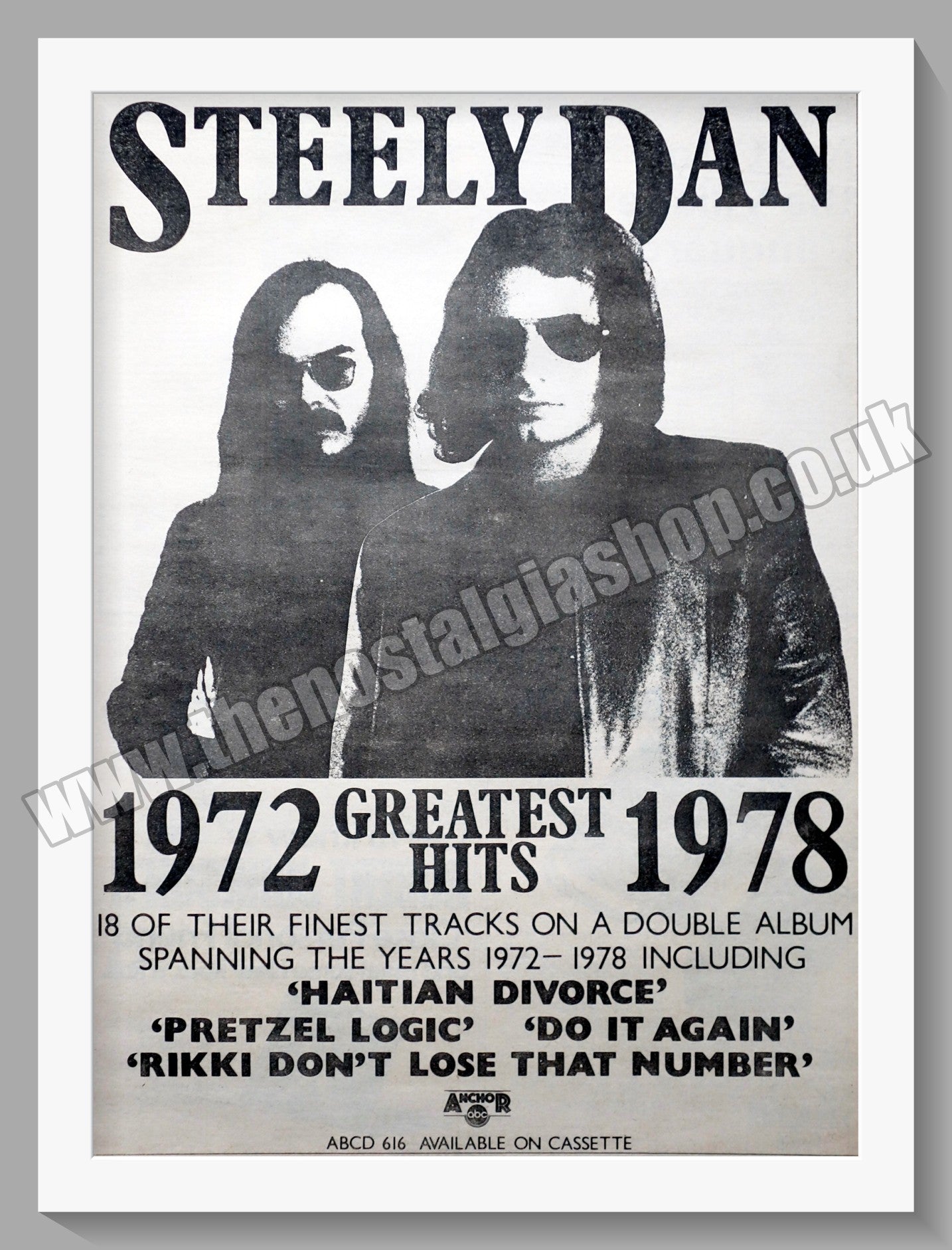 Steely Dan Greatest Hits. Original Advert 1978 (ref AD14890)