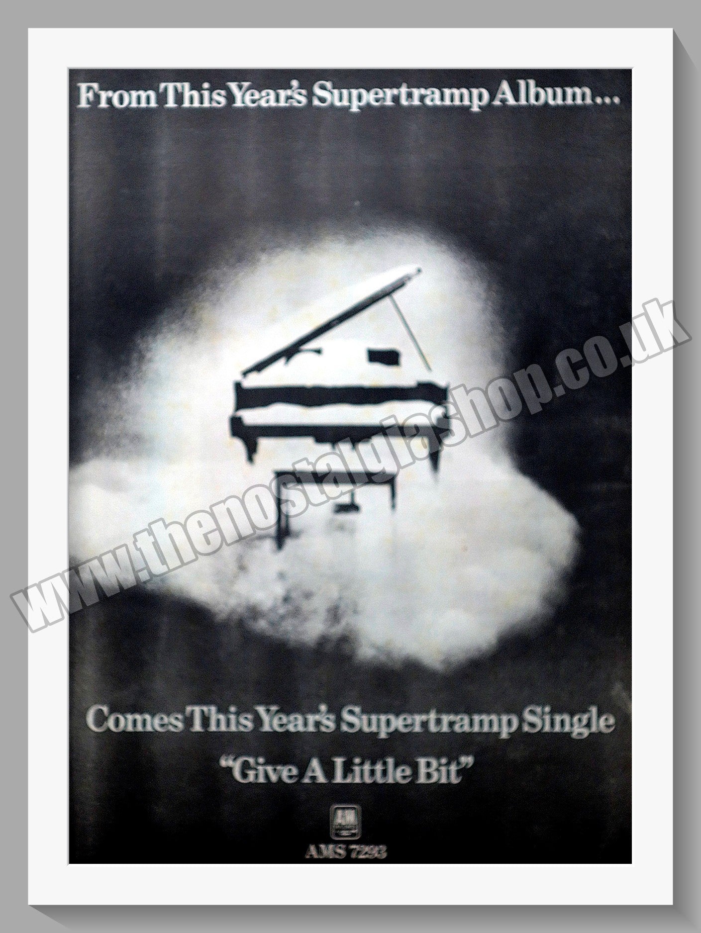 Super Tramp Give A Little Bit. Original Advert 1977 (ref AD14894)