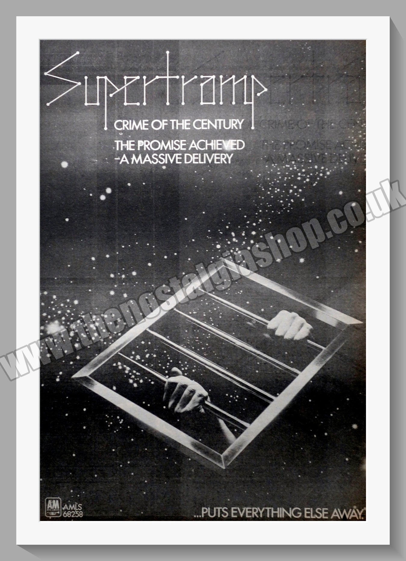 Supertramp On Tour Crime Of The Century. Original Advert 1974 (ref AD14899)
