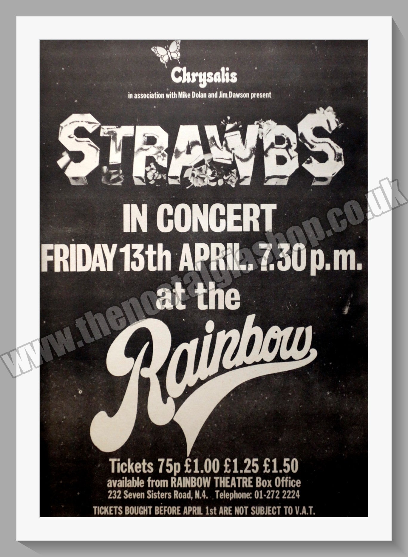 Strawbs In Concert. Original Advert 1973 (ref AD14939)