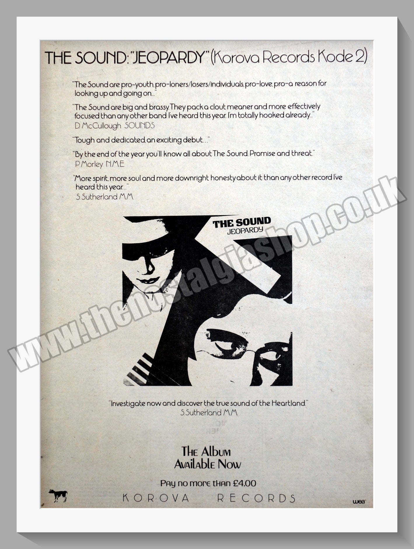 Sound (The) Jeopardy. Original Advert 1980 (ref AD14987)