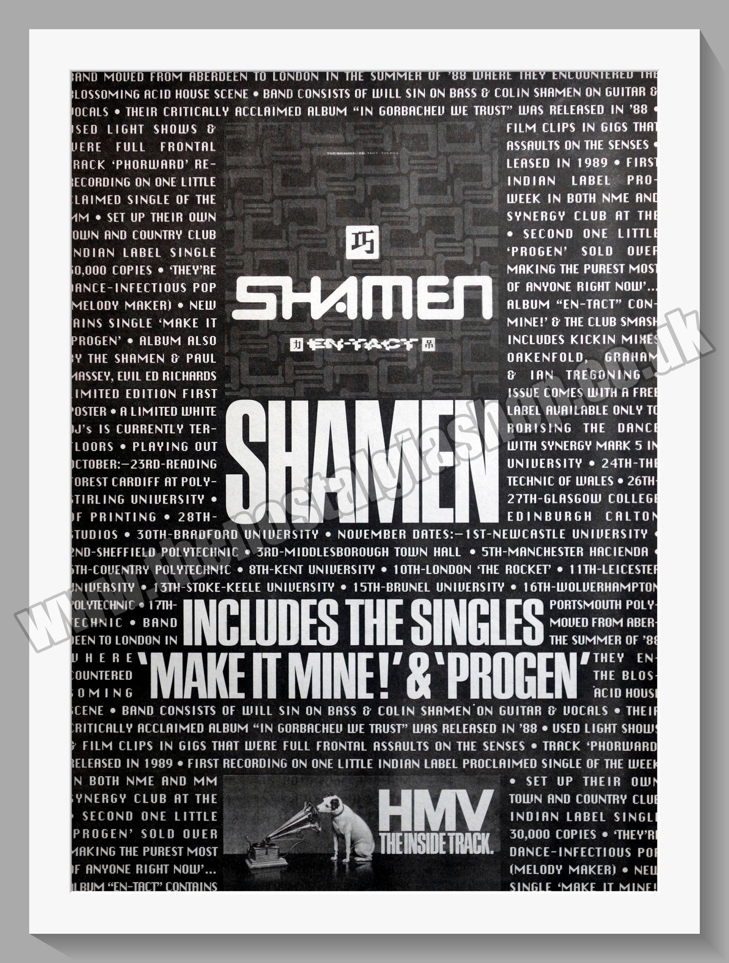 Shamen Make It Mine.1990 Large Original Advert (ref AD15112)