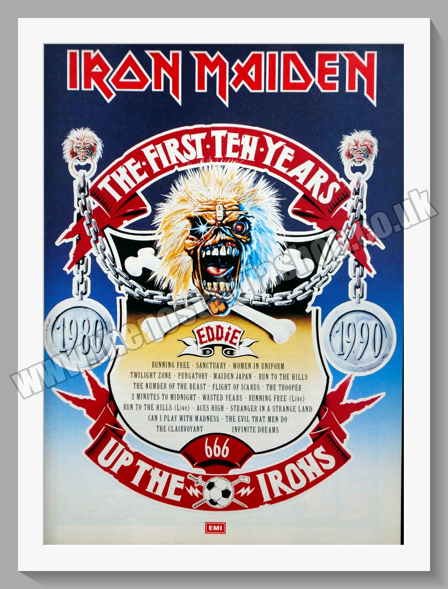 Iron Maiden. The First Ten Years. 1990 Original Advert (ref