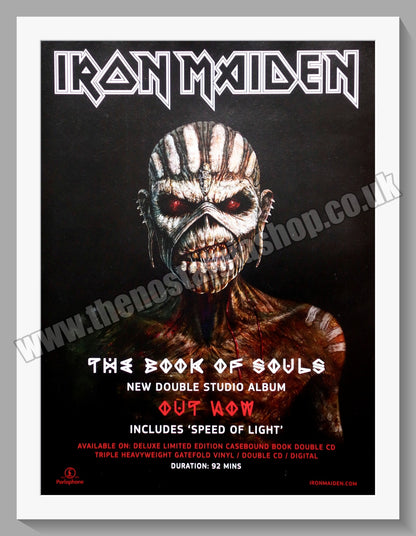 Iron Maiden. The Book Of Souls. 2015 Original Double Advert (ref AD60203)
