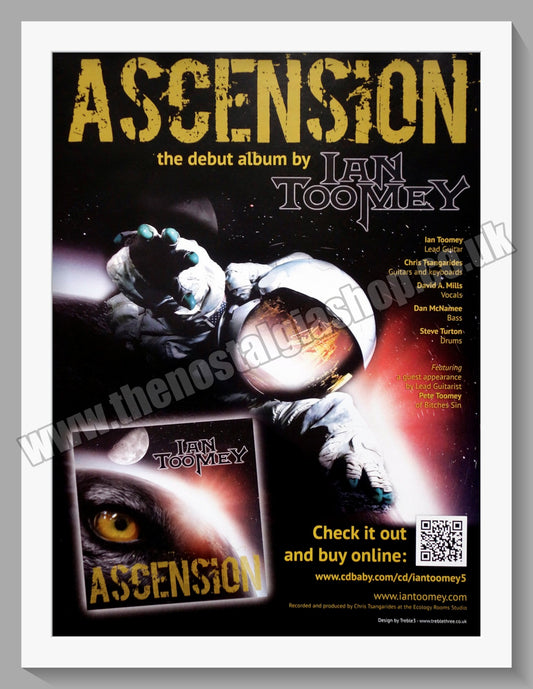 Ian Toomey. Ascension. 2015 Original Advert (ref AD60419)