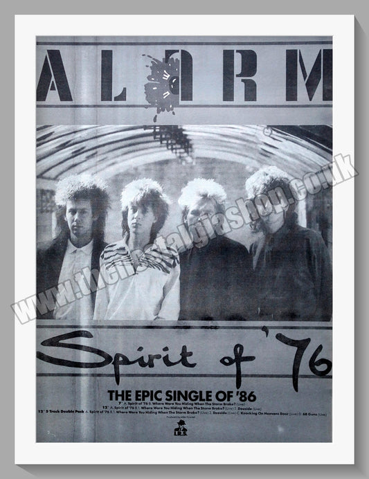 Alarm (The) Spirit Of '76.1986 Large Original Advert (ref AD15119)