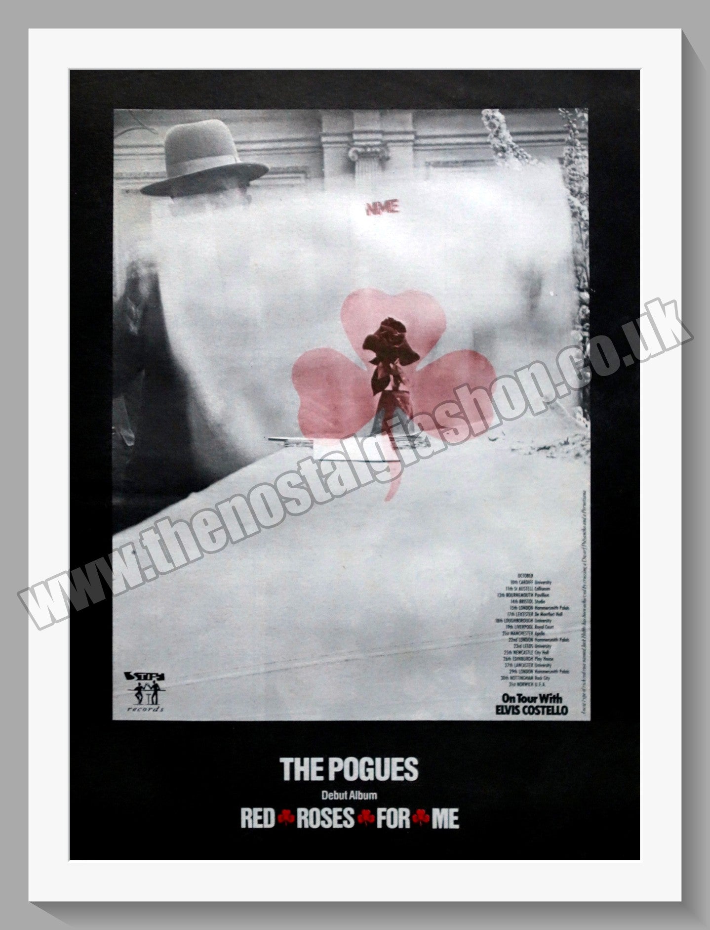 Pogues (The) Red Roses For Me. 1984 Large Original Advert (ref AD15216)