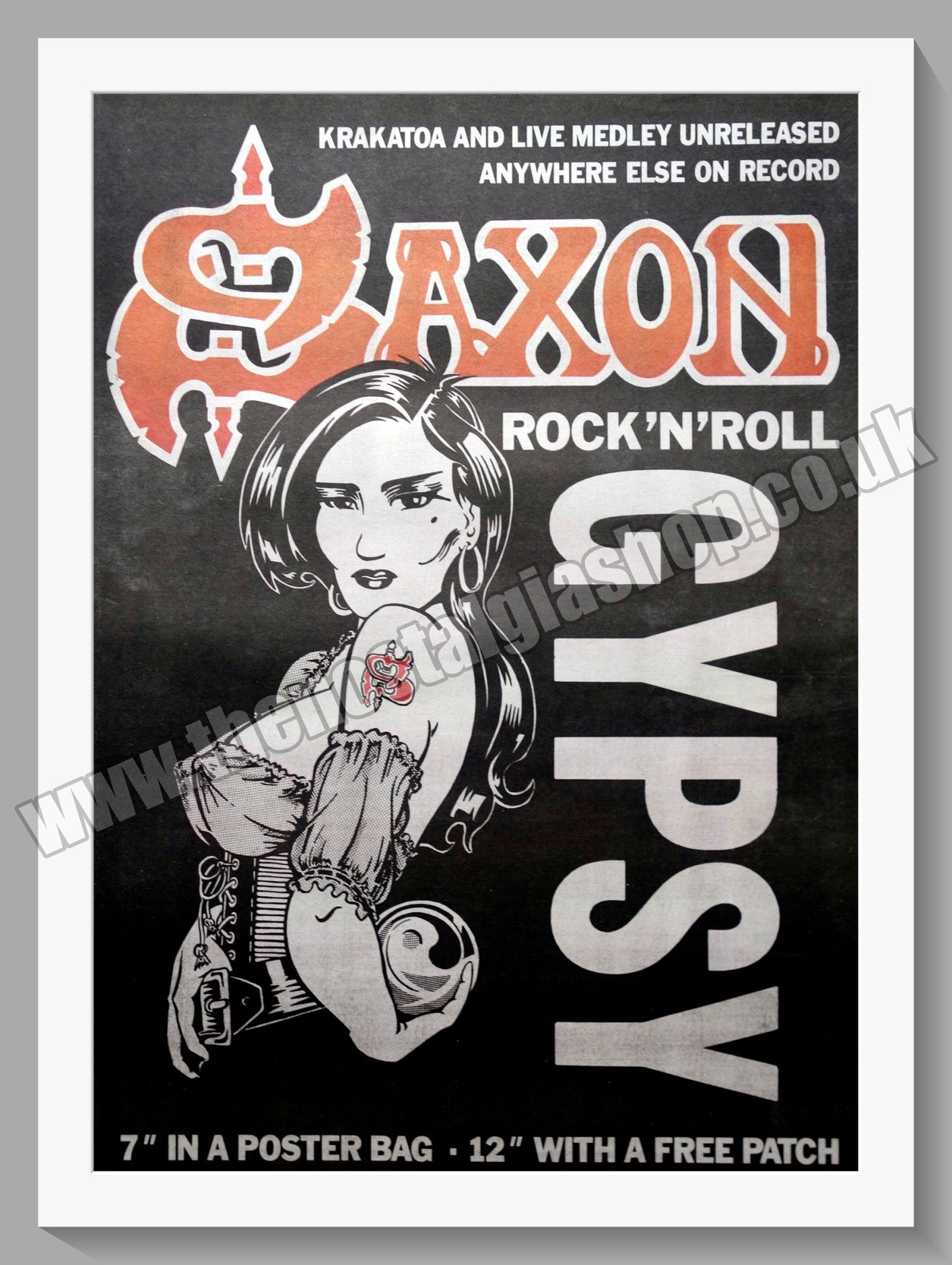Saxon Rock 'n' Roll Gypsy. 1986 Original Advert (ref AD15275) The
