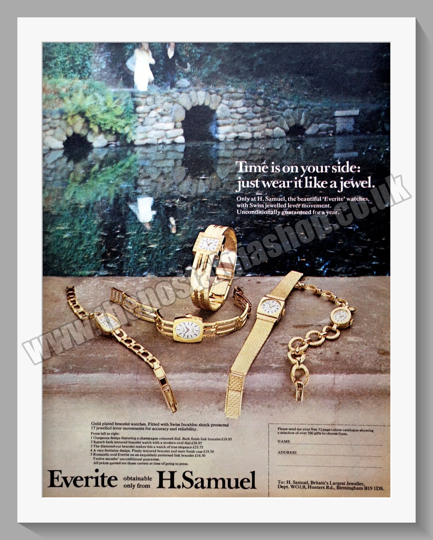 Everite Watches from H. Samuel. Original Advert 1971 (ref AD300768)