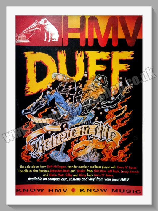 Duff McKagan. Believe In Me. 1993 Original Advert (ref AD60647)