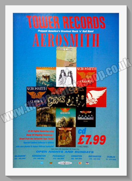Aerosmith Discography 1993 Original Advert (ref AD60667)