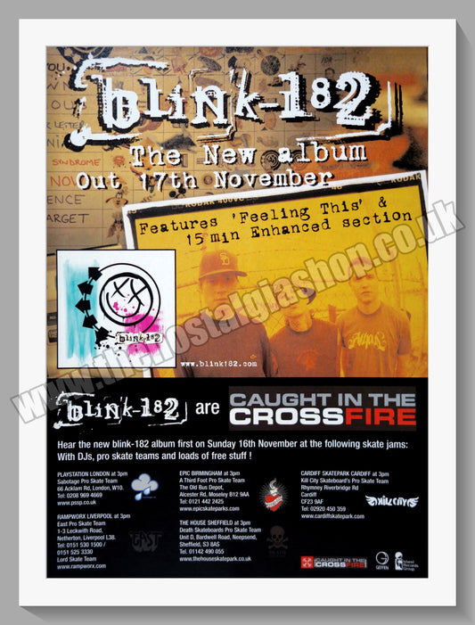 Blink 182 Caught In The Crossfire. 2003 Original Pair of Adverts (ref AD60755)