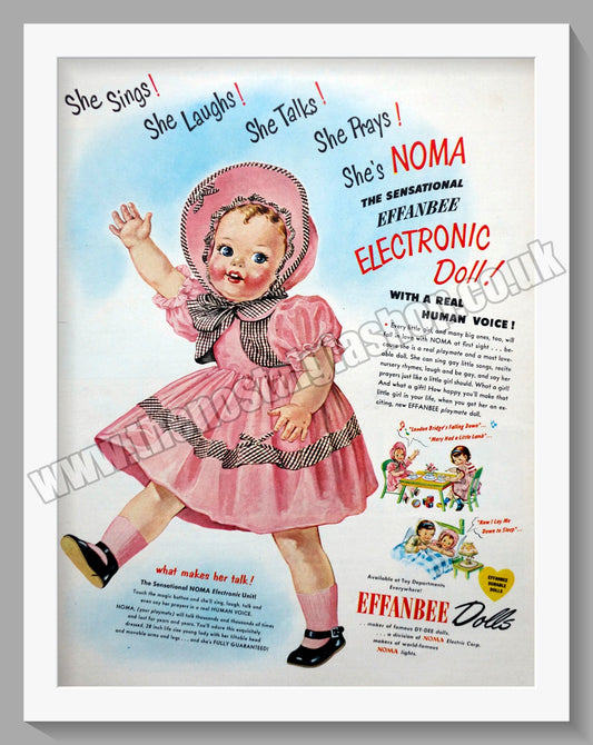 Electronic Dolls from Effanbee. Original Advert 1950 (ref AD300860)