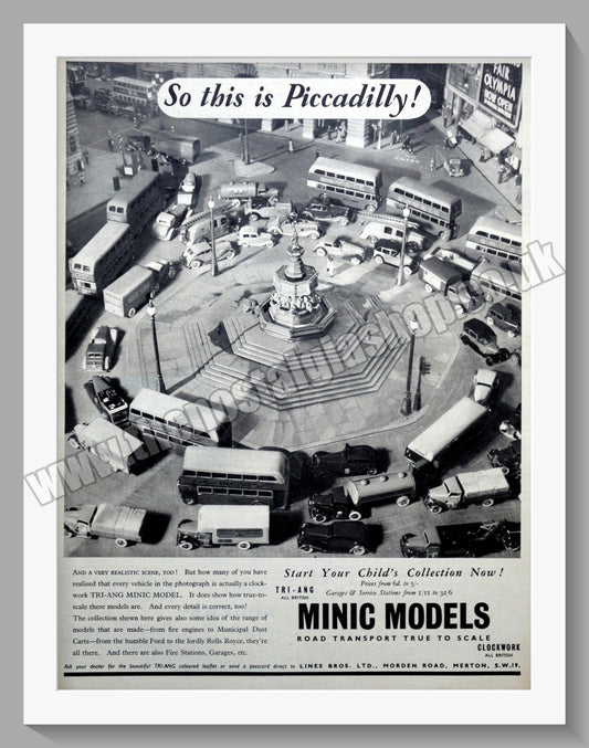 Minic Models. Tri-ang. Original Advert 1938 (ref AD300868)