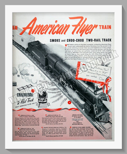 American Toys Model Trains. Original Double Advert 1950 (ref AD300867)