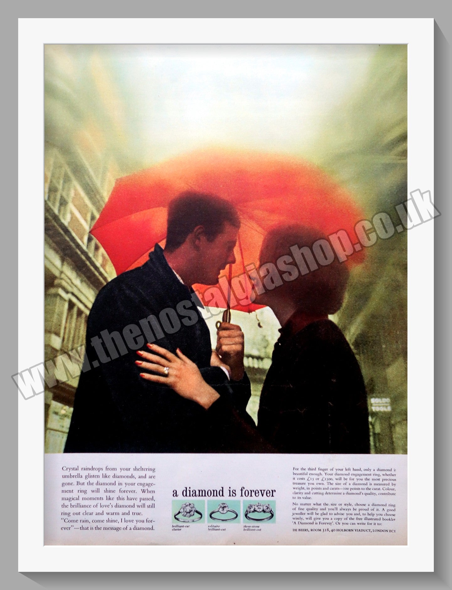 Diamonds. A Diamond Is Forever. Original Advert 1963 (ref AD300880)