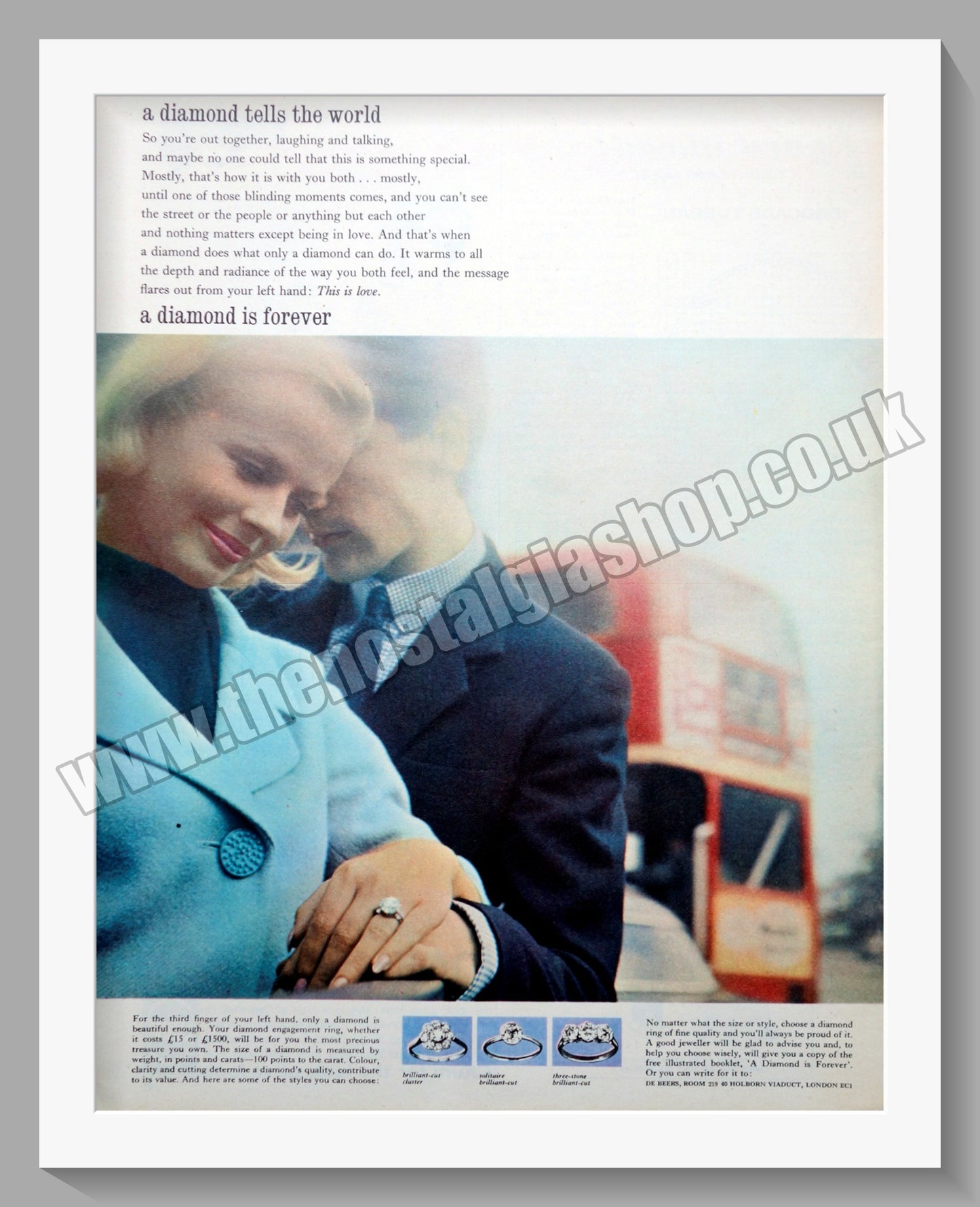 Diamonds. A Diamond Is Forever. Original Advert 1963 (ref AD300885)