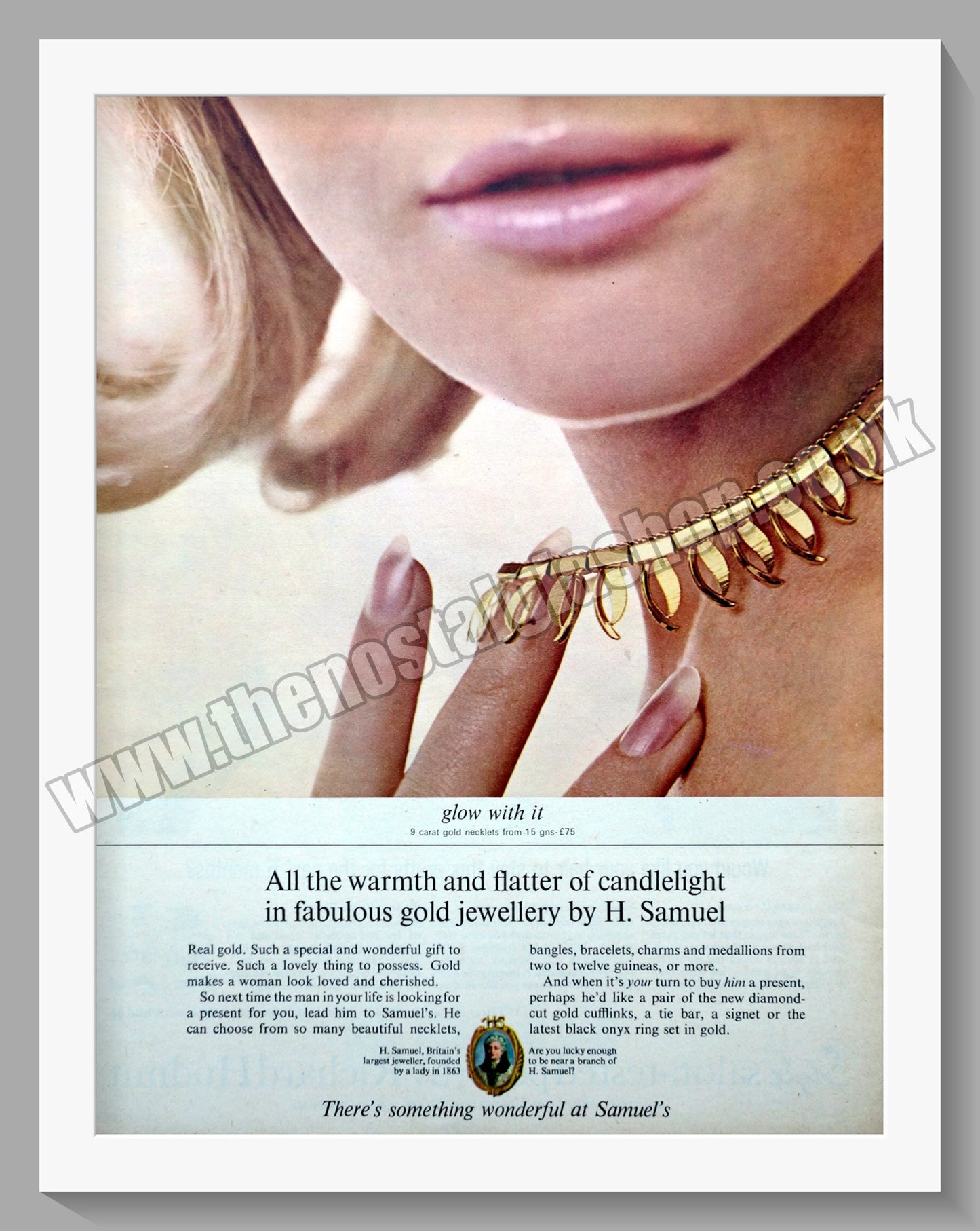 H. Samuel Gold Necklets. Original Advert 1965 (ref AD300886)