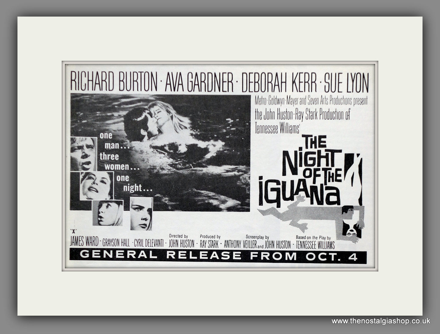 Night Of The Iguana. Richard Burton. 1964 Original Advert (ref AD60800)