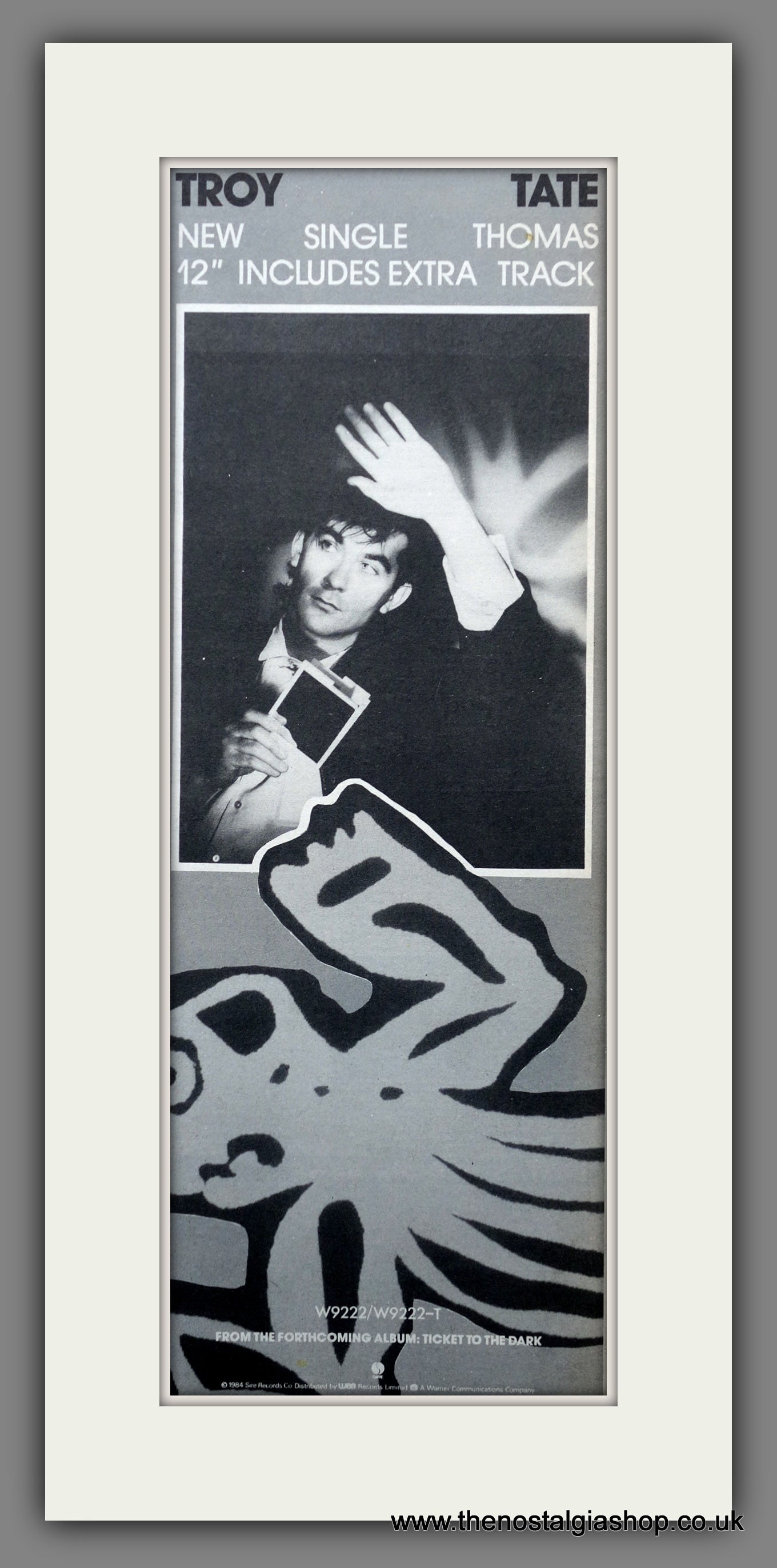 Troy Tate. Thomas. Vintage Advert 1984 (ref AD200335)