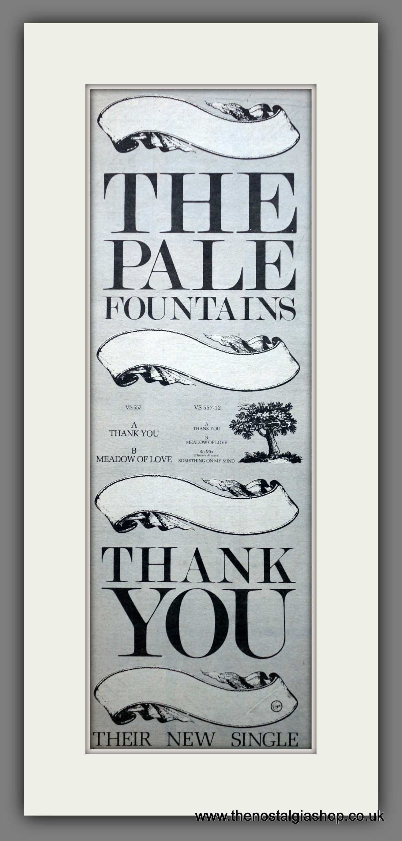 Pale Fountains (The) Thank You. Vintage Original Advert 1982 (ref AD200339)