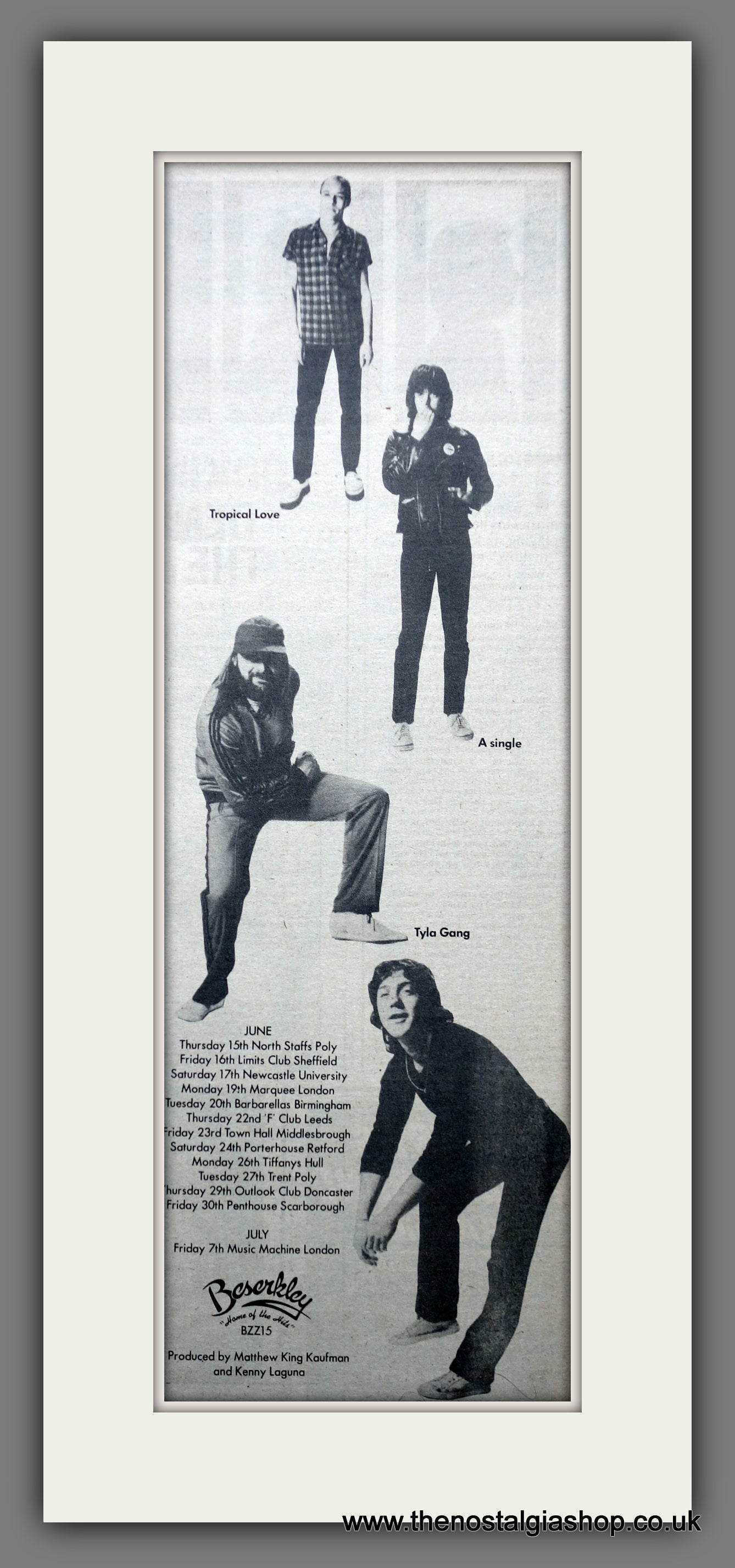 Tyla Gang. Tropical Love. Vintage Original Advert 1978 (ref AD200341)