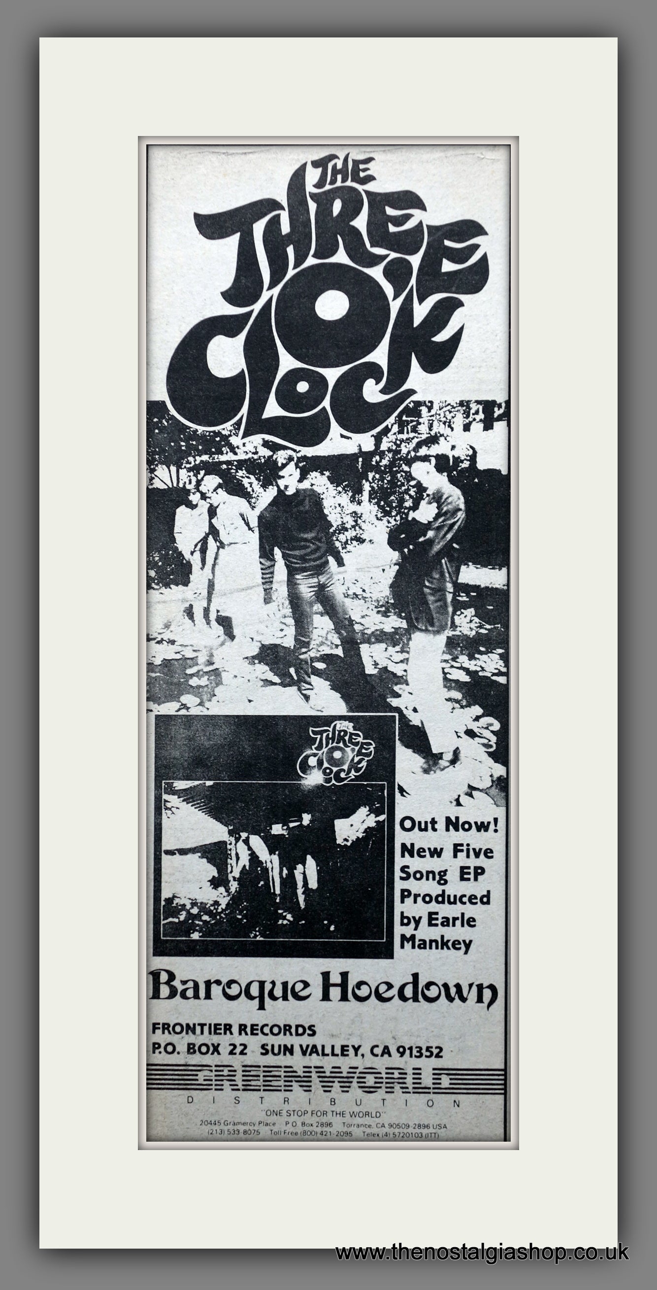 The Three O Clock. Baroque Hoedown. Vintage Original Advert 1983 (ref AD200351)