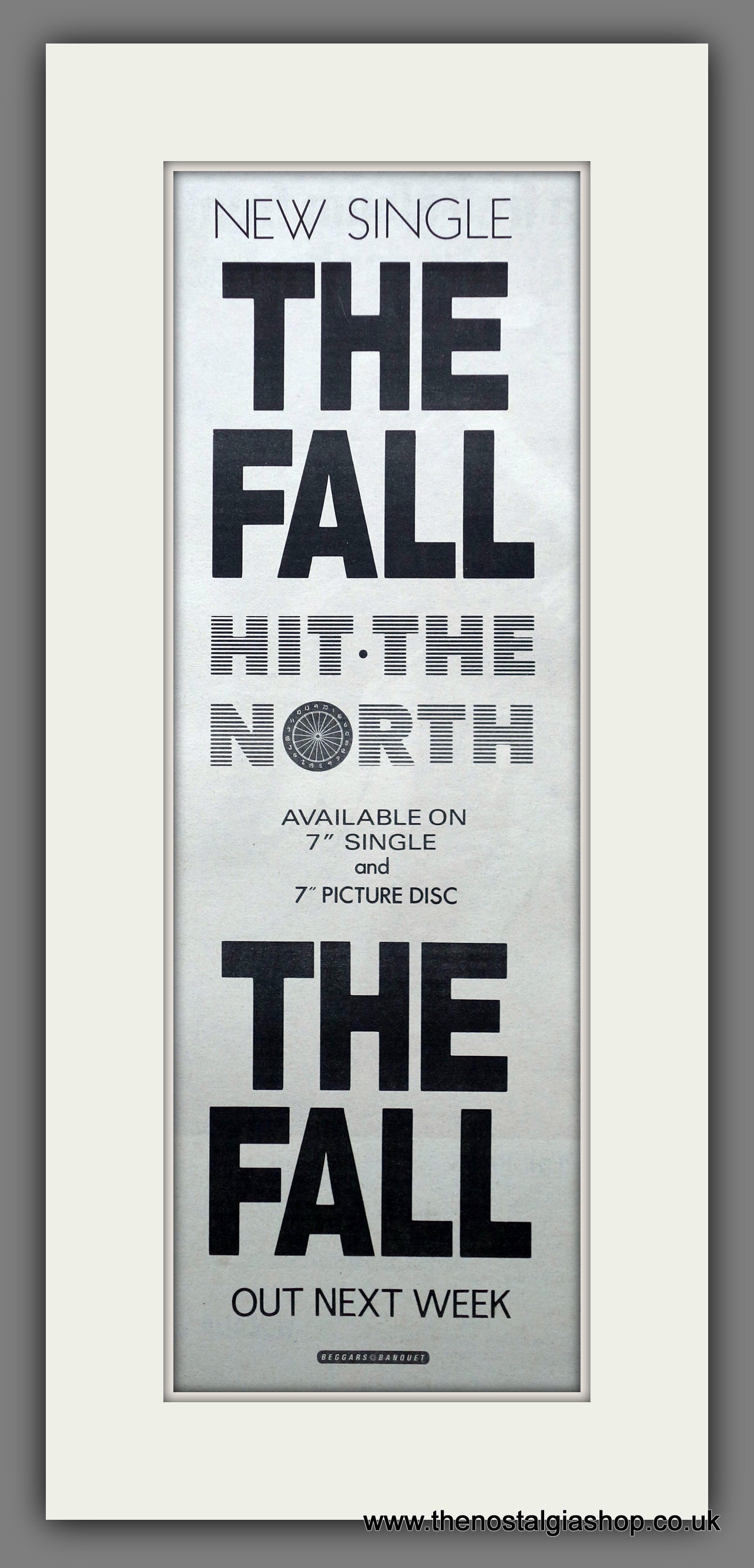The Fall. Hit The North. Vintage Original Advert 1987 (ref AD200371)
