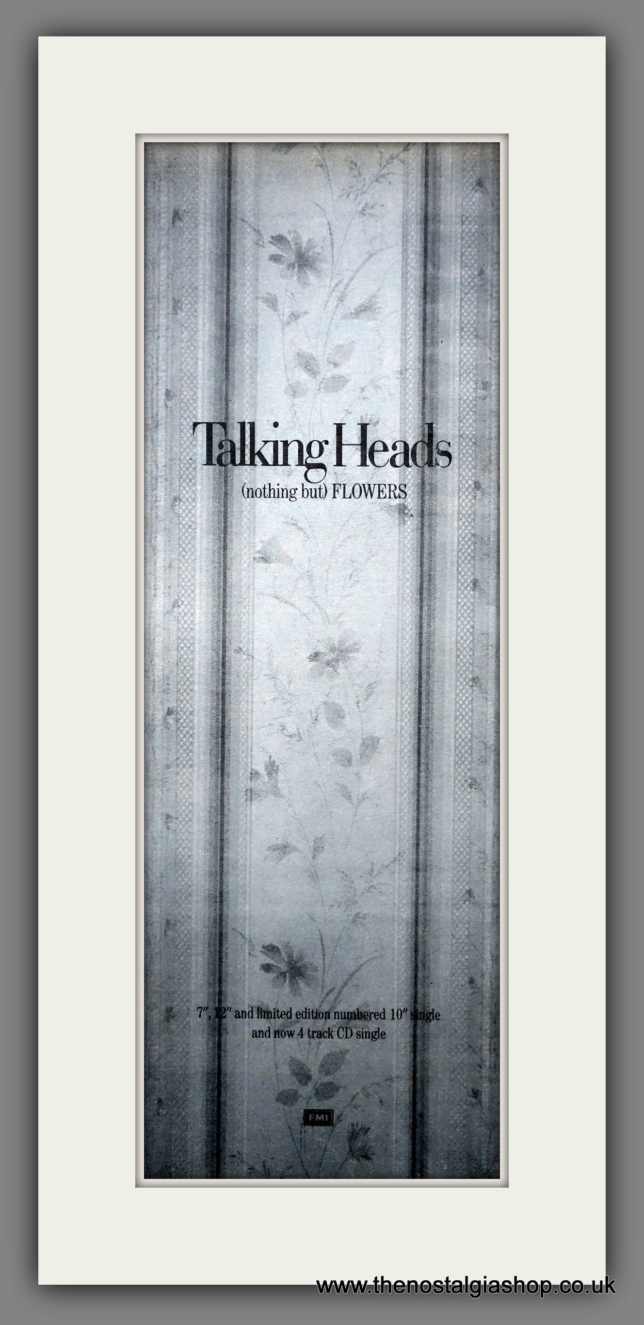 Talking Heads. Nothing But Flowers. Vintage Original Advert 1988 (ref AD200381)