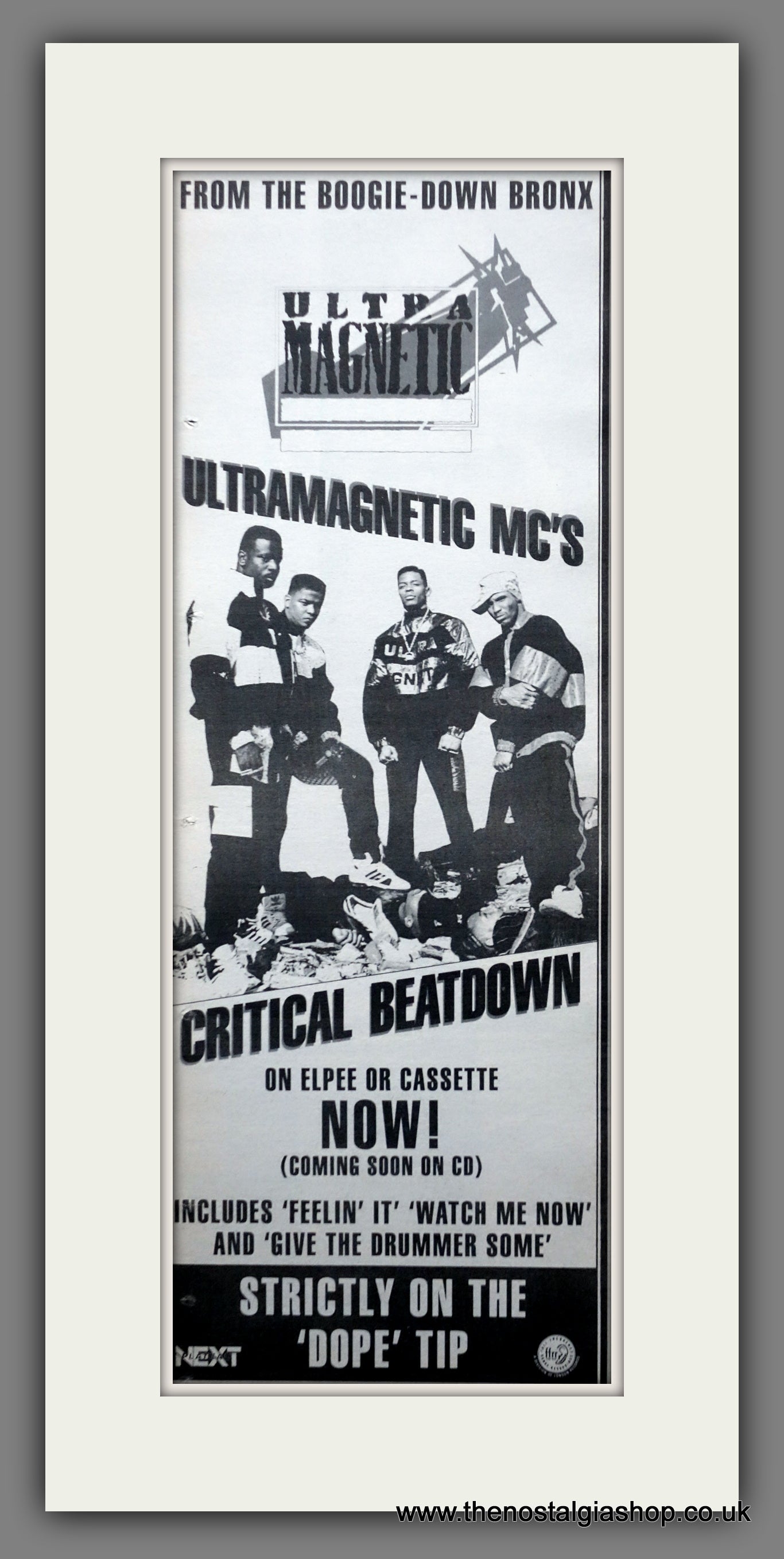 Ultramagnetic MC's. Critical Beatdown. Vintage Original Advert 1988 (ref AD200406)