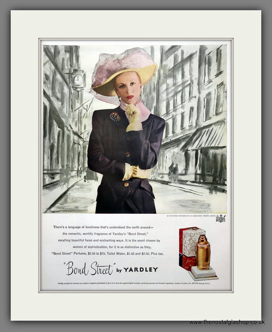 Bond Street by Yardley Perfume. Original Advert 1947 (ref AD300905)