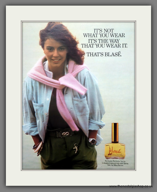 Blase by Max Factor Perfume. Original Advert 1978 (ref AD300916)
