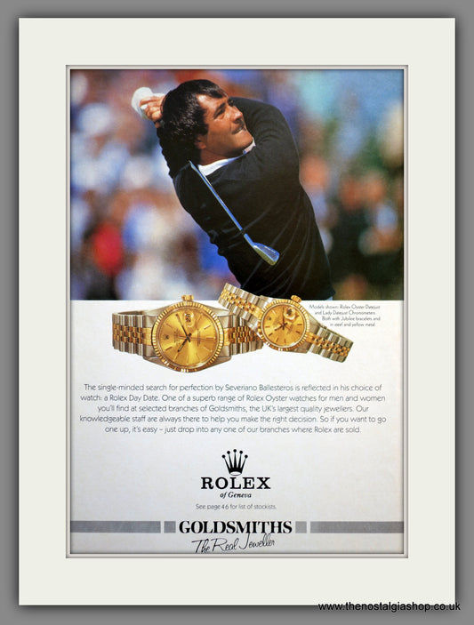 Rolex Oyster Datejust Watches. Original Advert 1989 (ref AD60823)
