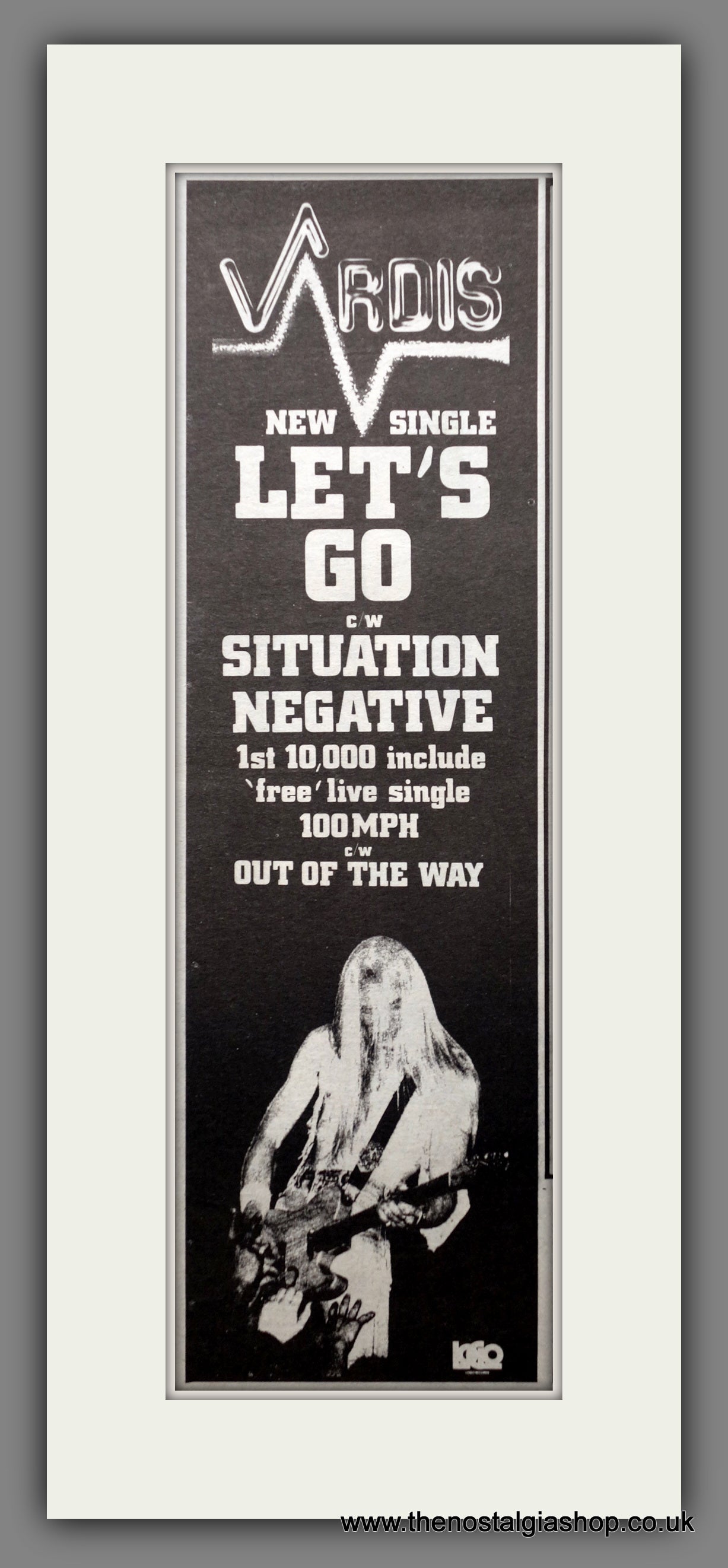 Vardis. Let's Go. Vintage Original Advert 1980 (ref AD200421)