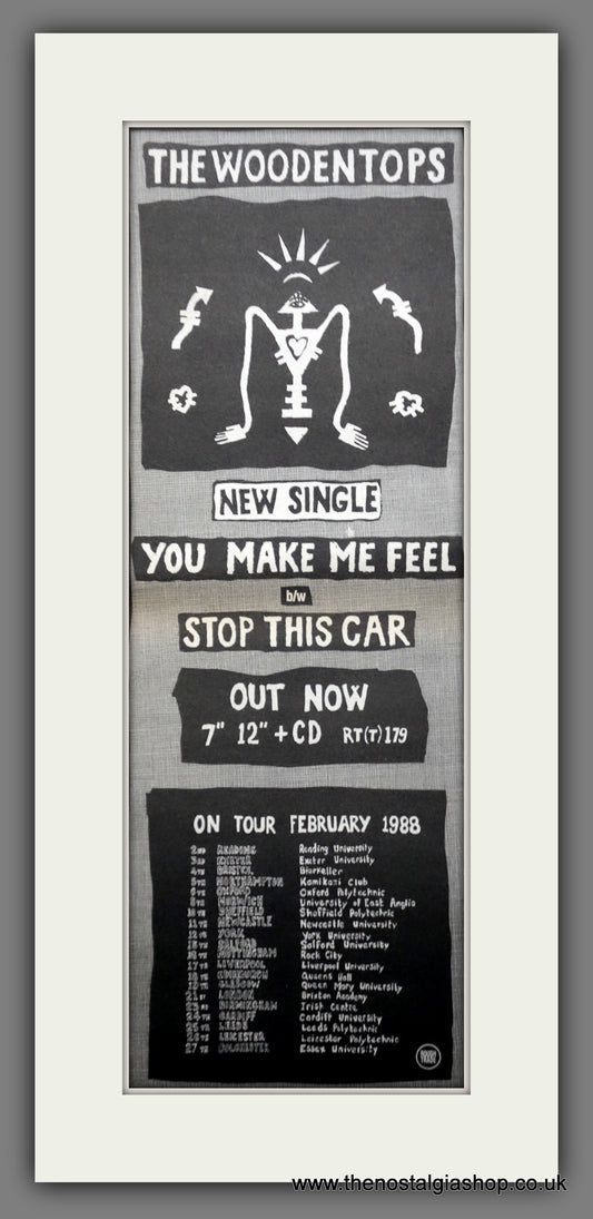 Woodentops. You Make Me Feel. UK Tour. Vintage Original Advert 1988 (ref AD200457)