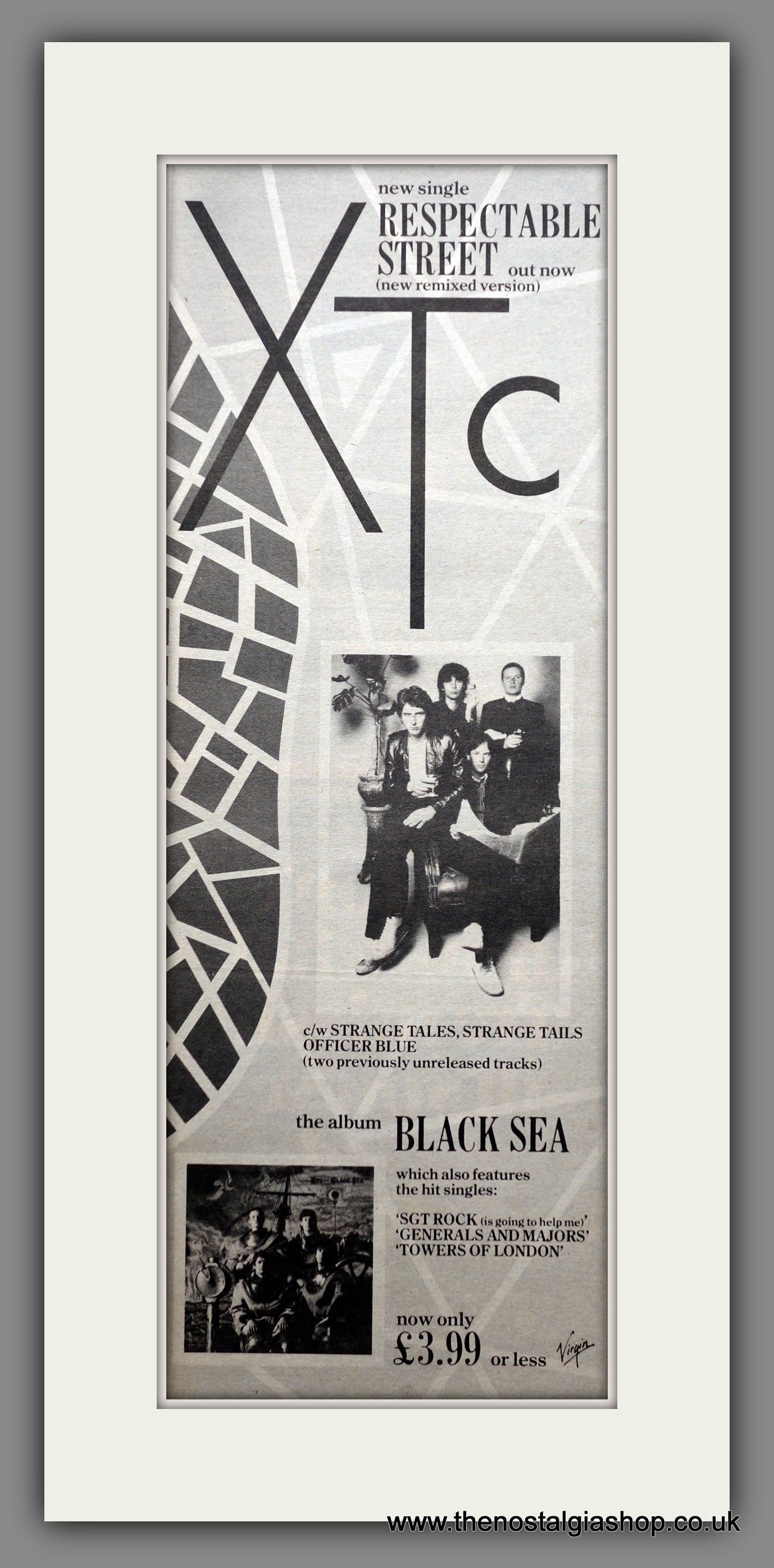 XTC. Respectable Street. Original Advert 1981 (ref AD200488)