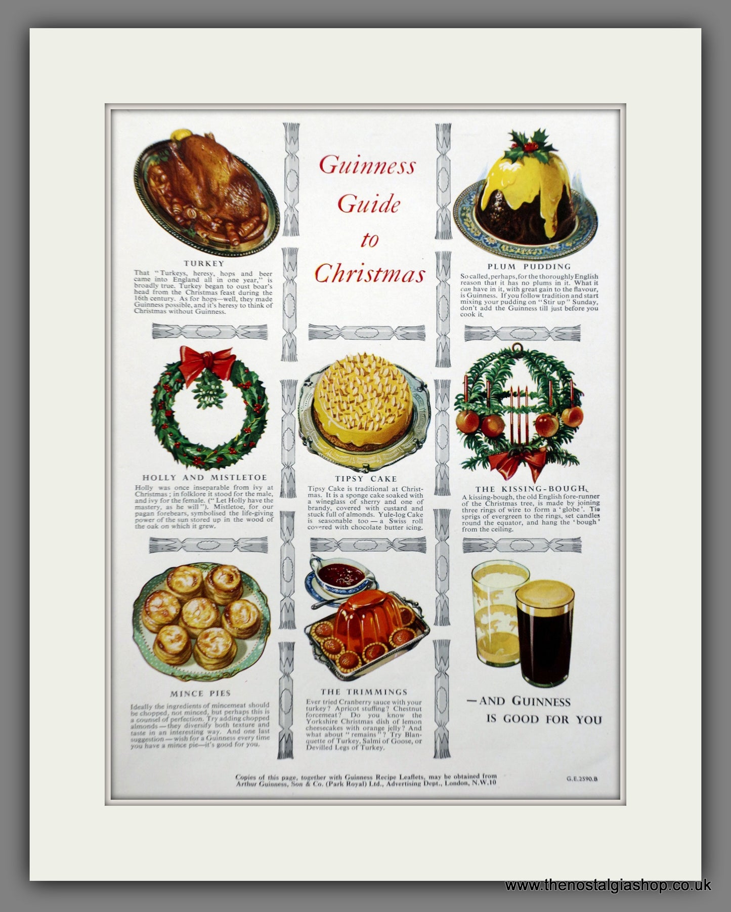 Guinness Guide To Christmas. 1955 Original Advert (ref AD60831)