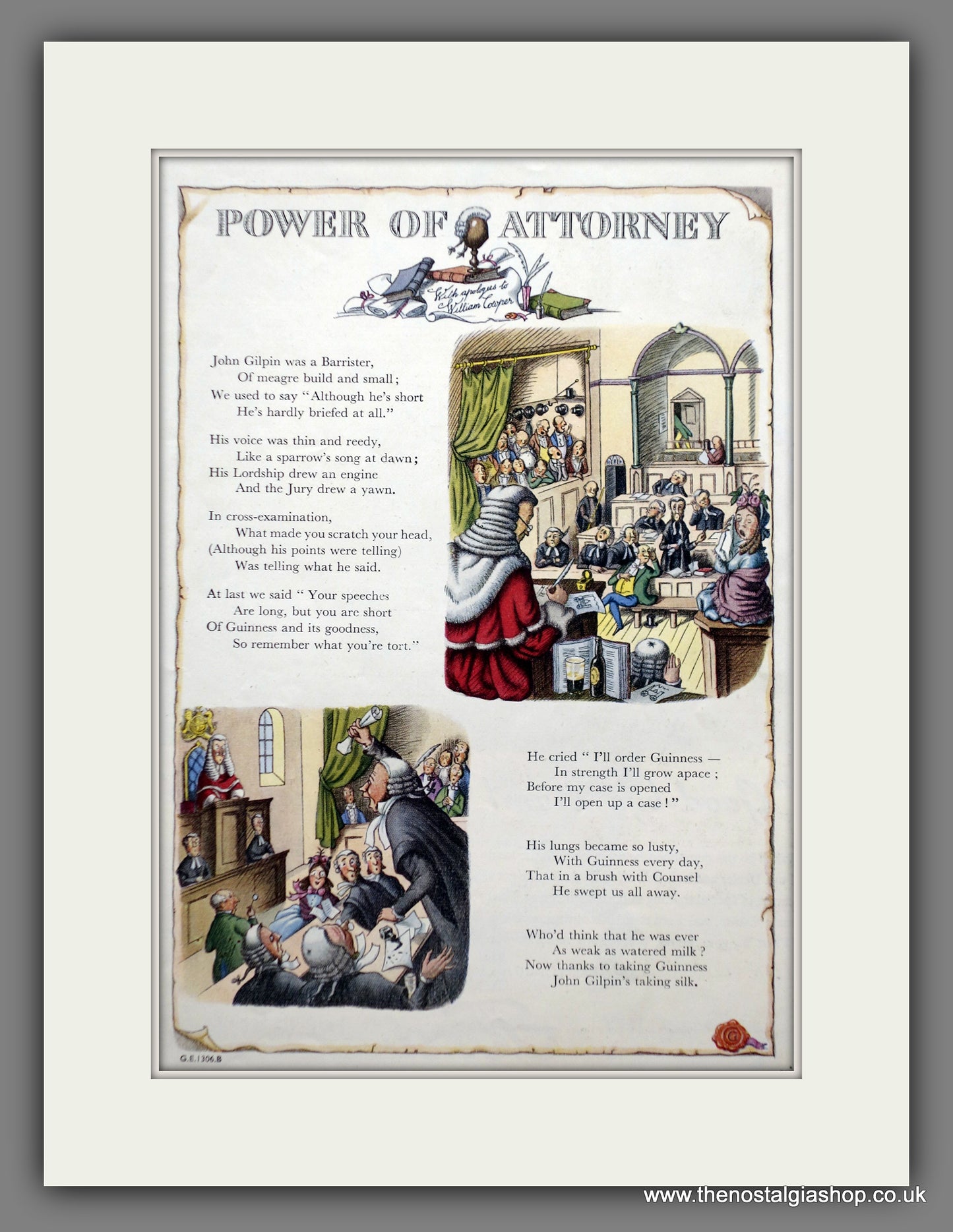 Guinness. Power Of Attorney. 1947 Original Advert (ref AD60843)