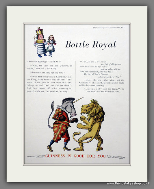 Guinness. Bottle Royal. 1948 Original Advert  (ref AD60844)