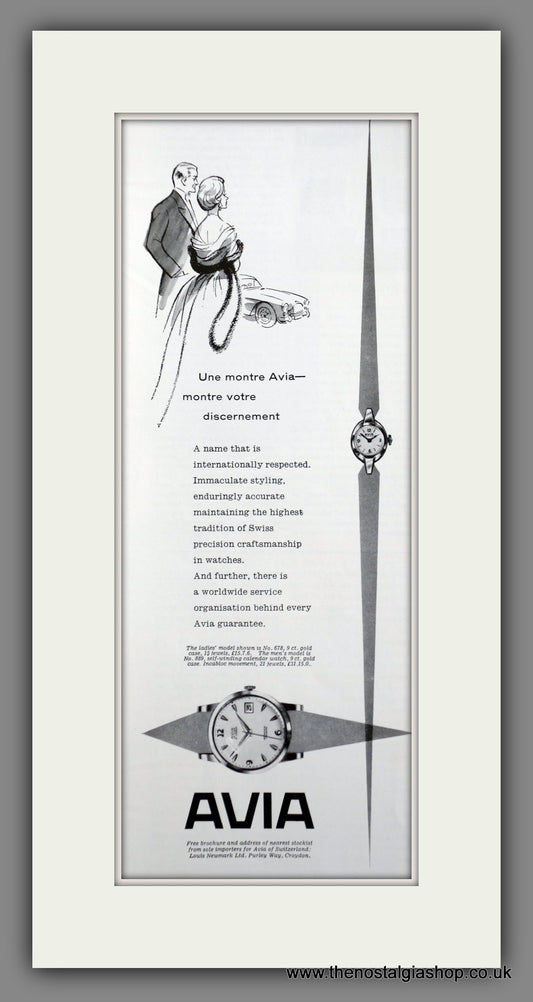 Avia Watches. Original Advert 1964 (ref AD400107)