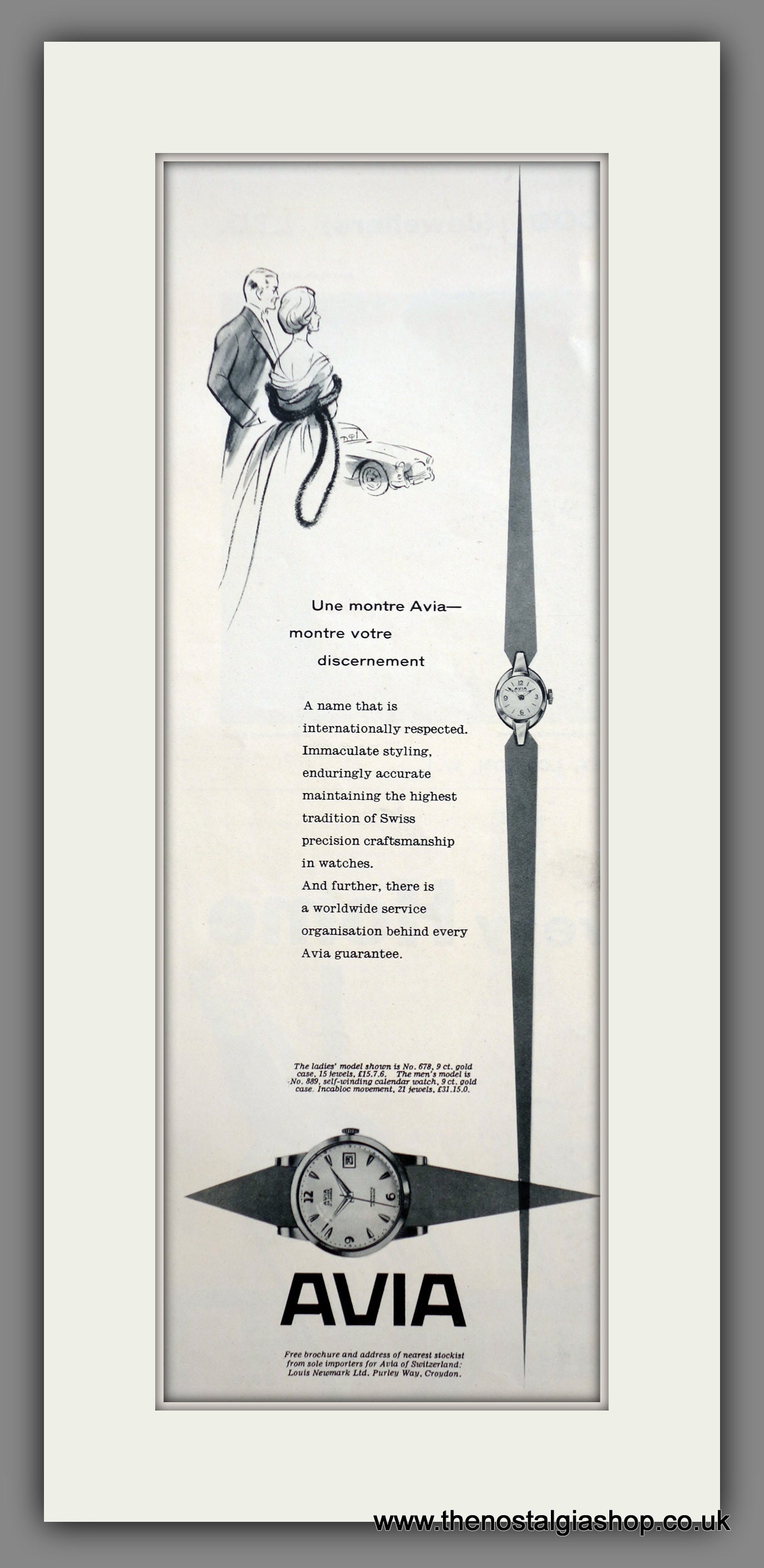 Avia Watches. Original Advert 1960 (ref AD200688)