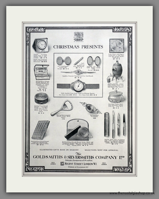 Goldsmiths & Silversmiths Company. Watches & Gifts. Original Advert 1927 (ref AD301157)