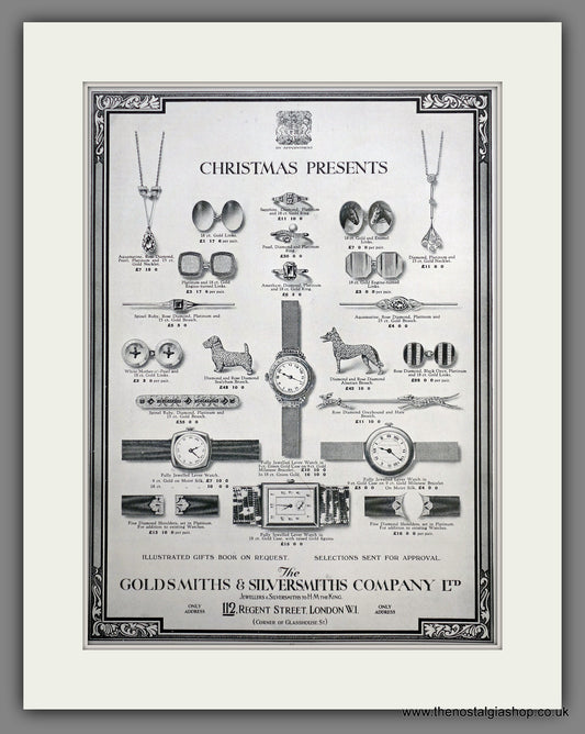 Goldsmiths & Silversmiths Company. Watches & Gifts. Original Advert 1927 (ref AD301158)