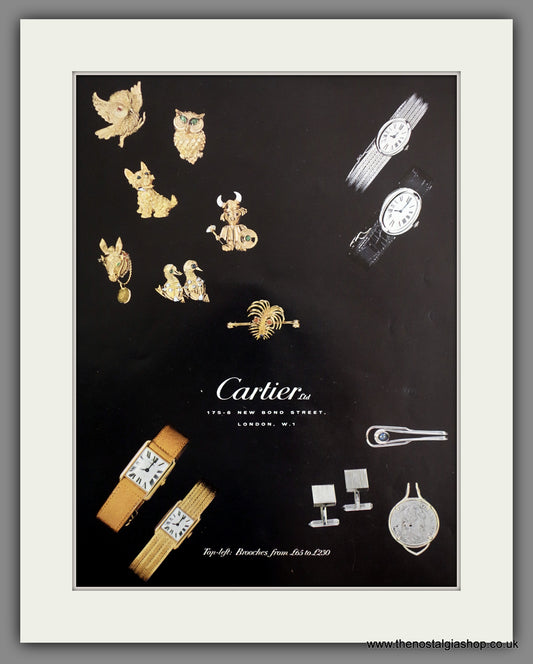 Cartier Ltd. Watches & Jewellery. Original Advert 1966 (ref AD301160)