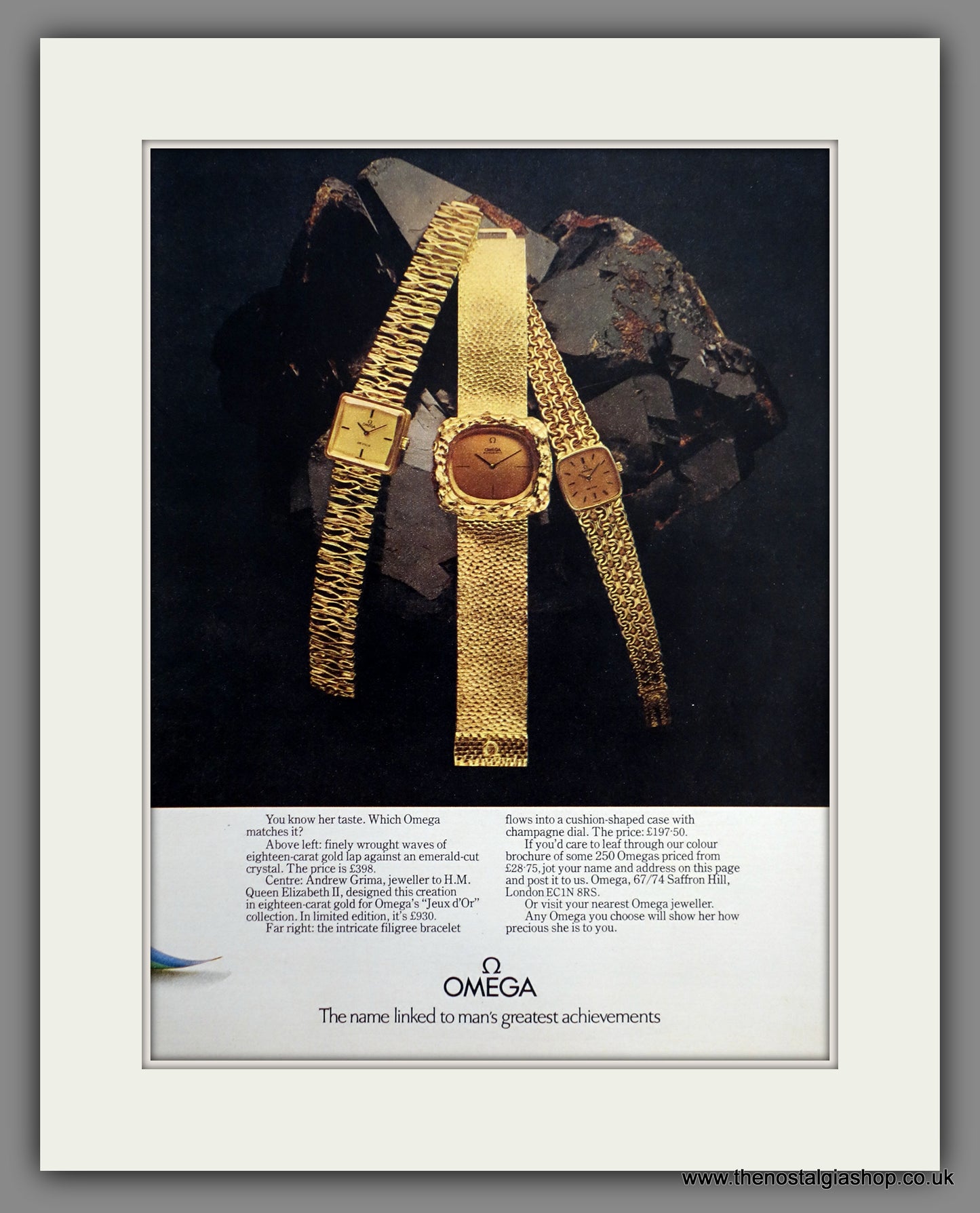 Omega Watches Original Advert 1973 (ref AD301262)