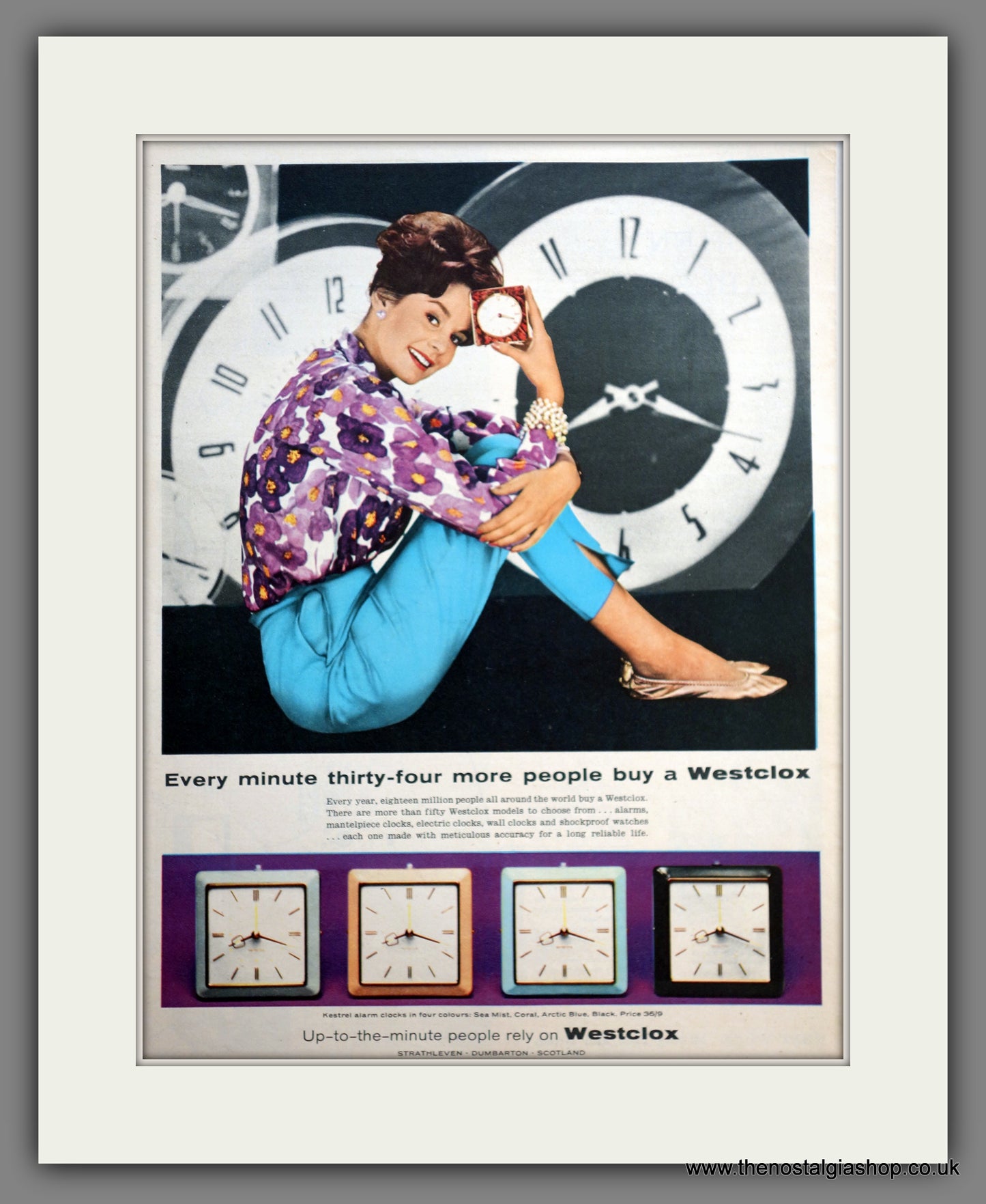 Westclox Clocks. Original Advert 1960 (ref AD301256)