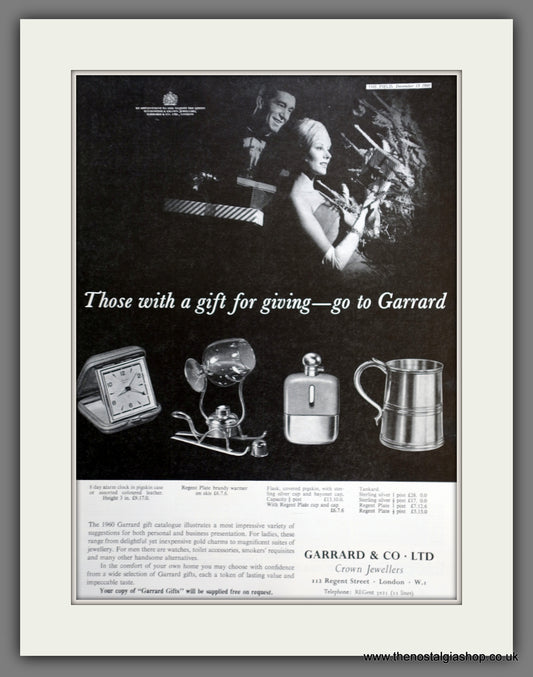 Garrard Jewellery. Original Advert 1960 (ref AD301290)