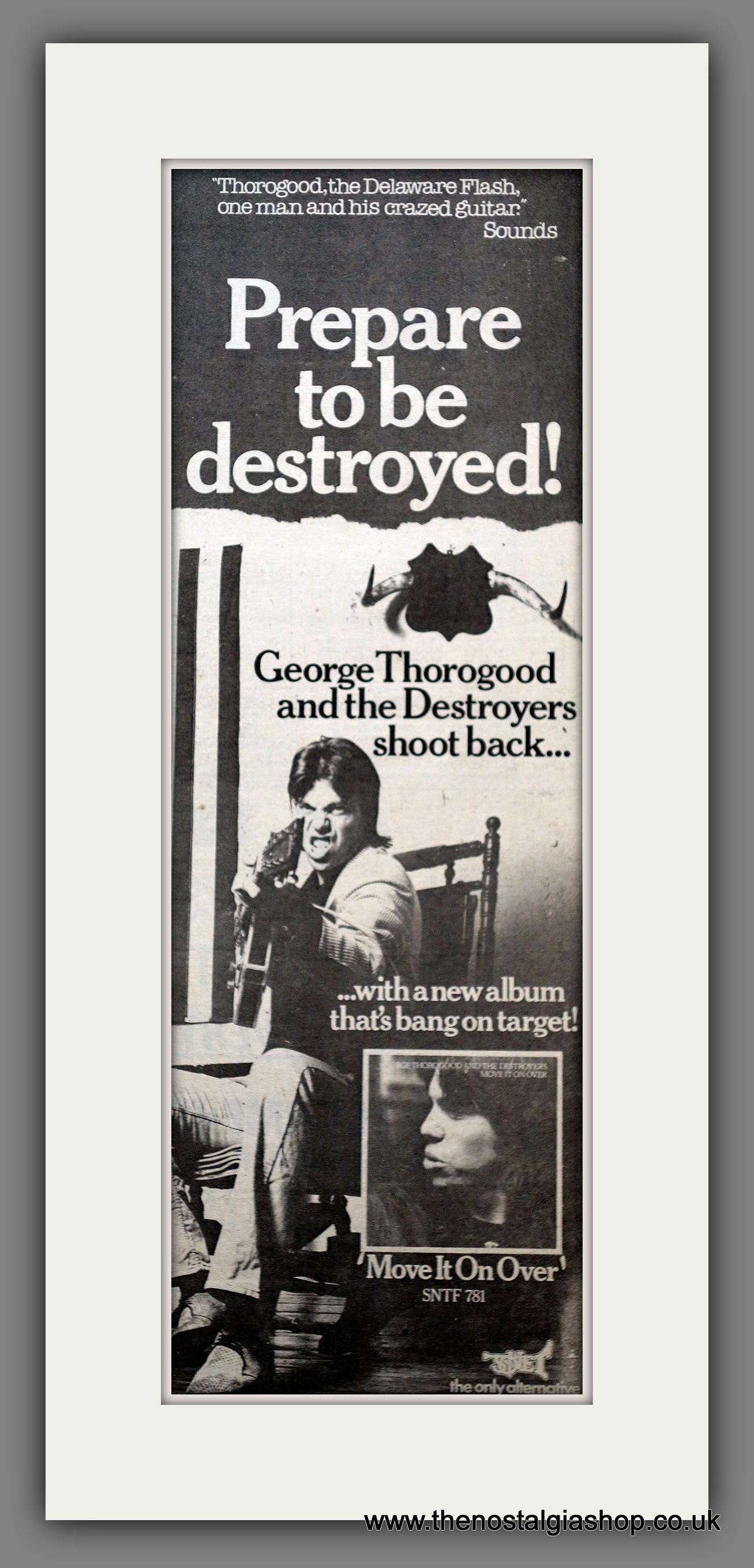 George Thorogood And The Destroyers Move It On Over. Original Advert 1978 (ref AD200546)