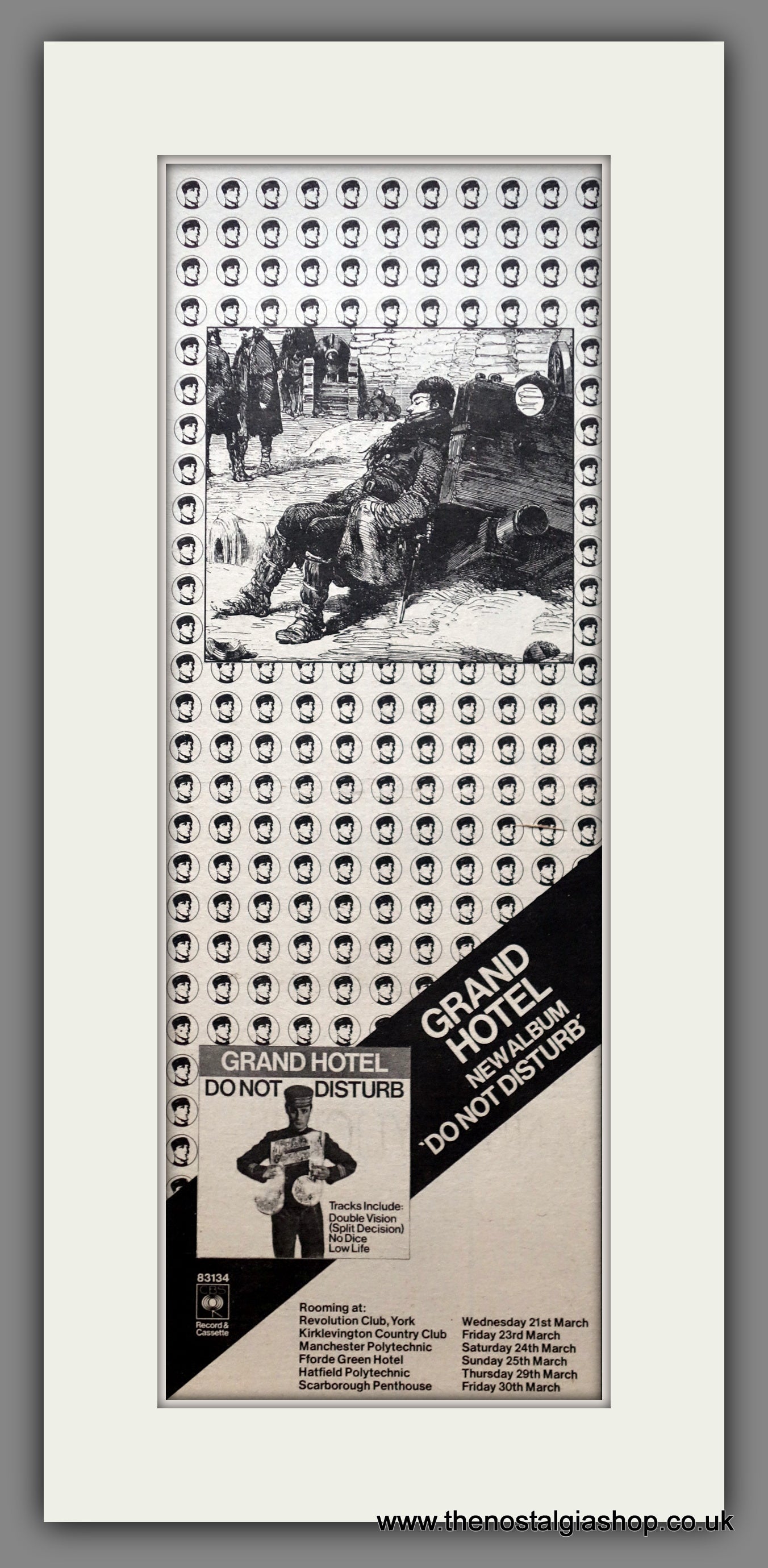 Grand Hotel Do Not Disturb. Original Advert 1979 (ref AD200563)